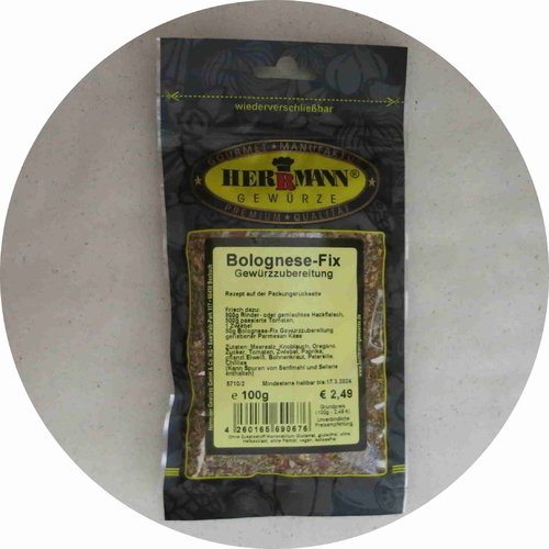 Herrmann Gewürze Bolognese-Fix Gewürzzubereitung 100g