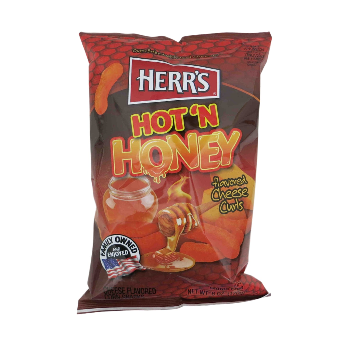 Herr`s Hot`n Honey Cheese Curls 170g