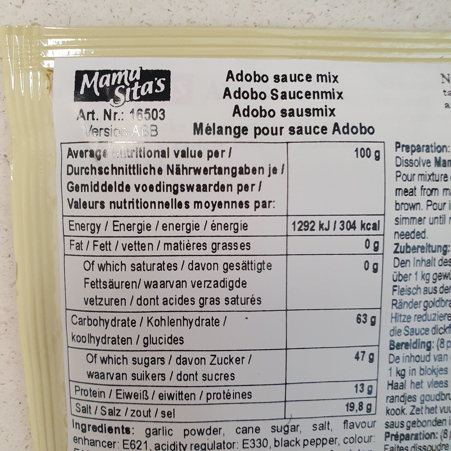 Mama Sita´s Adobo 50g - Worldster Markt e.K.