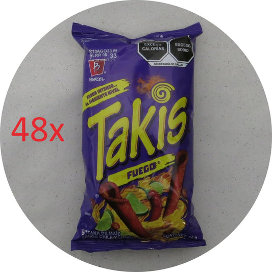 Barcel Takis Fuego 2,68kg (1Kiste = 48 Packungen a 56g)