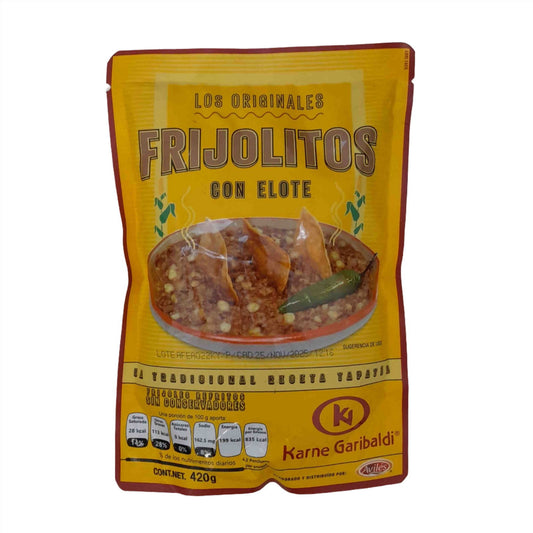 Aviles Karne Garibaldi Frijoles Originales con Elote 420g 