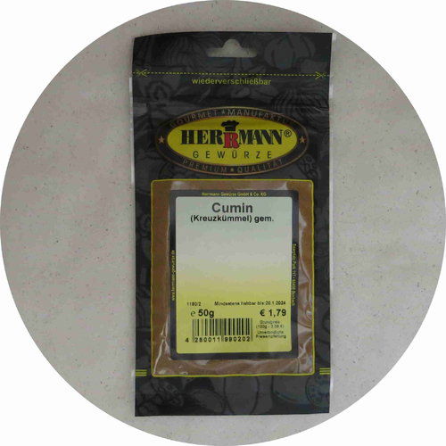 Herrmann Gewürze Cumin gemahlen (Kreuzkümmel) 50g 