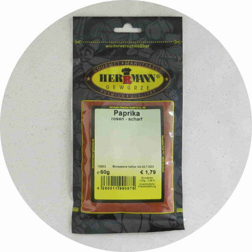 Herrmann Gewürze Paprika rosen scharf 60g 