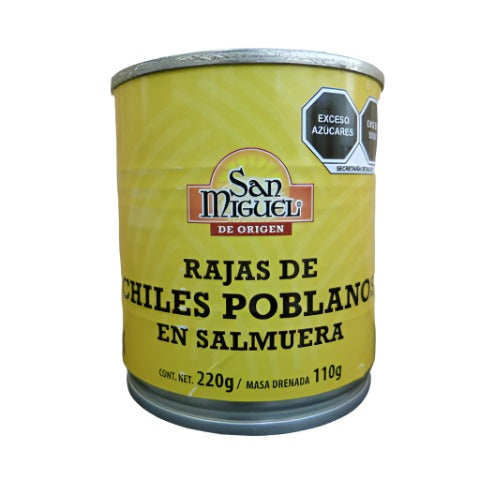 San Miguel Rajas de Chili Poblano 220g / 110g Netto - Worldster Markt e.K.