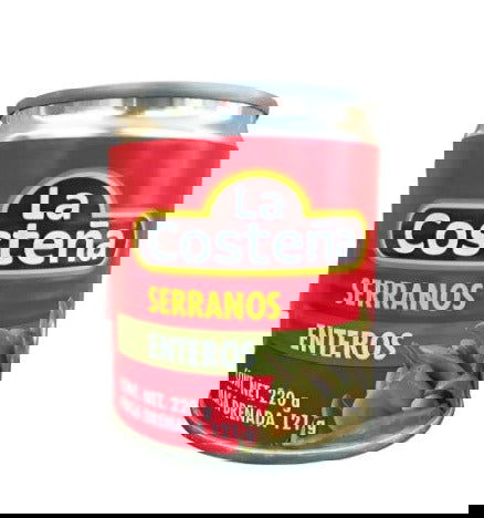 La Costena Serranos Enteros en Escabeche 220g Brutto / 121g Netto 