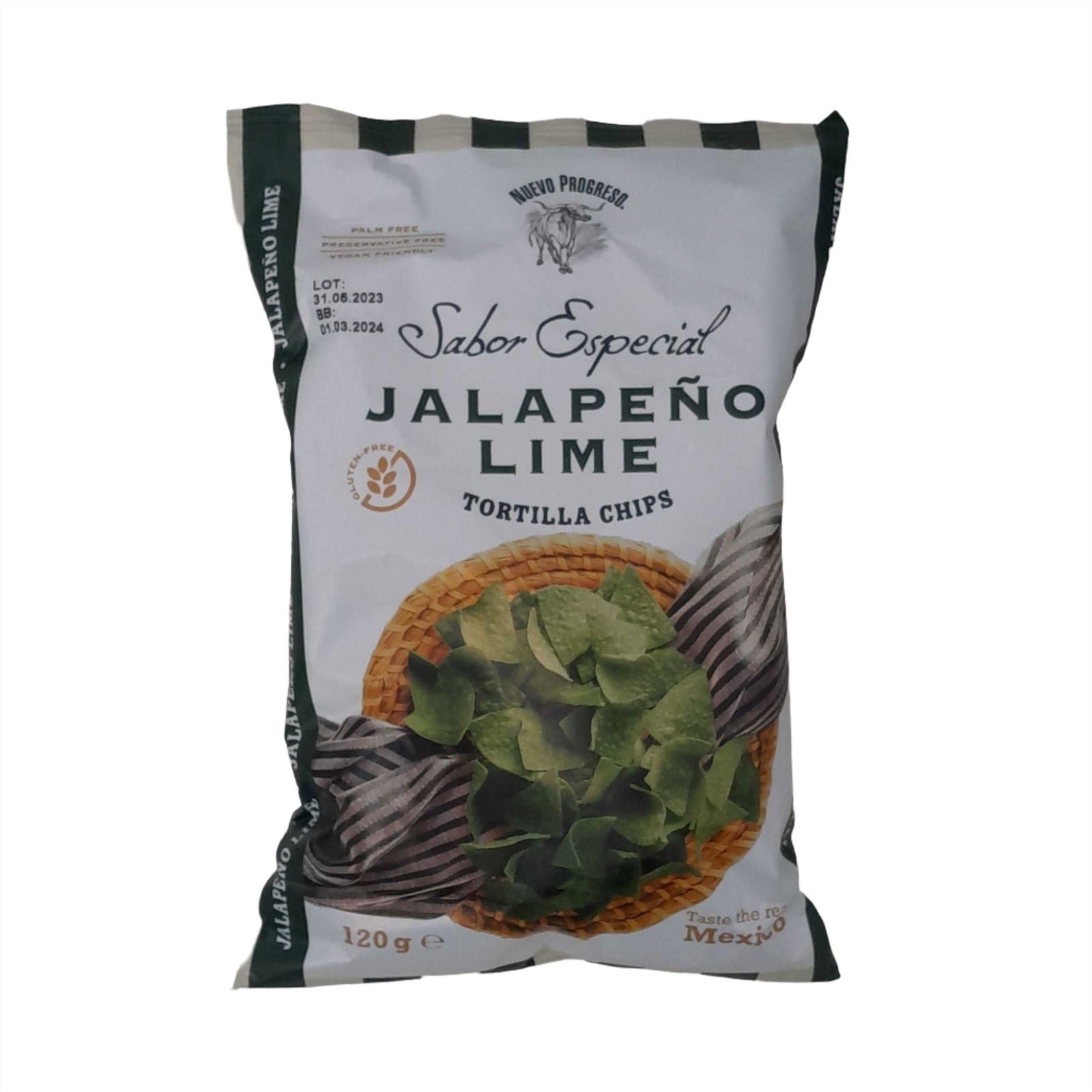 Nuevo Progreso Jalapeno Lime Tortilla Chips 120g 