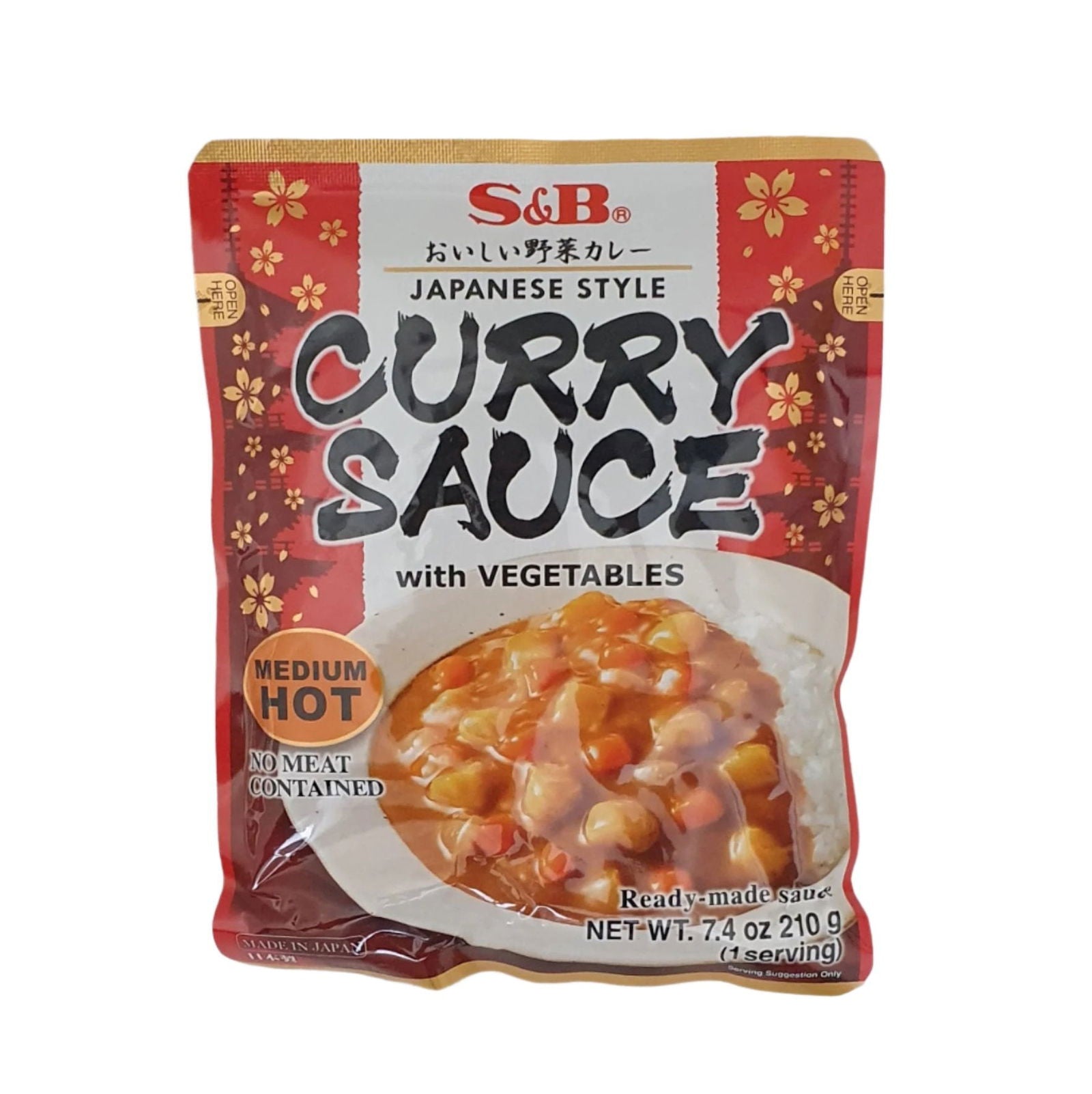 S&B Currysauce m.Gem. medium hot 210g 
