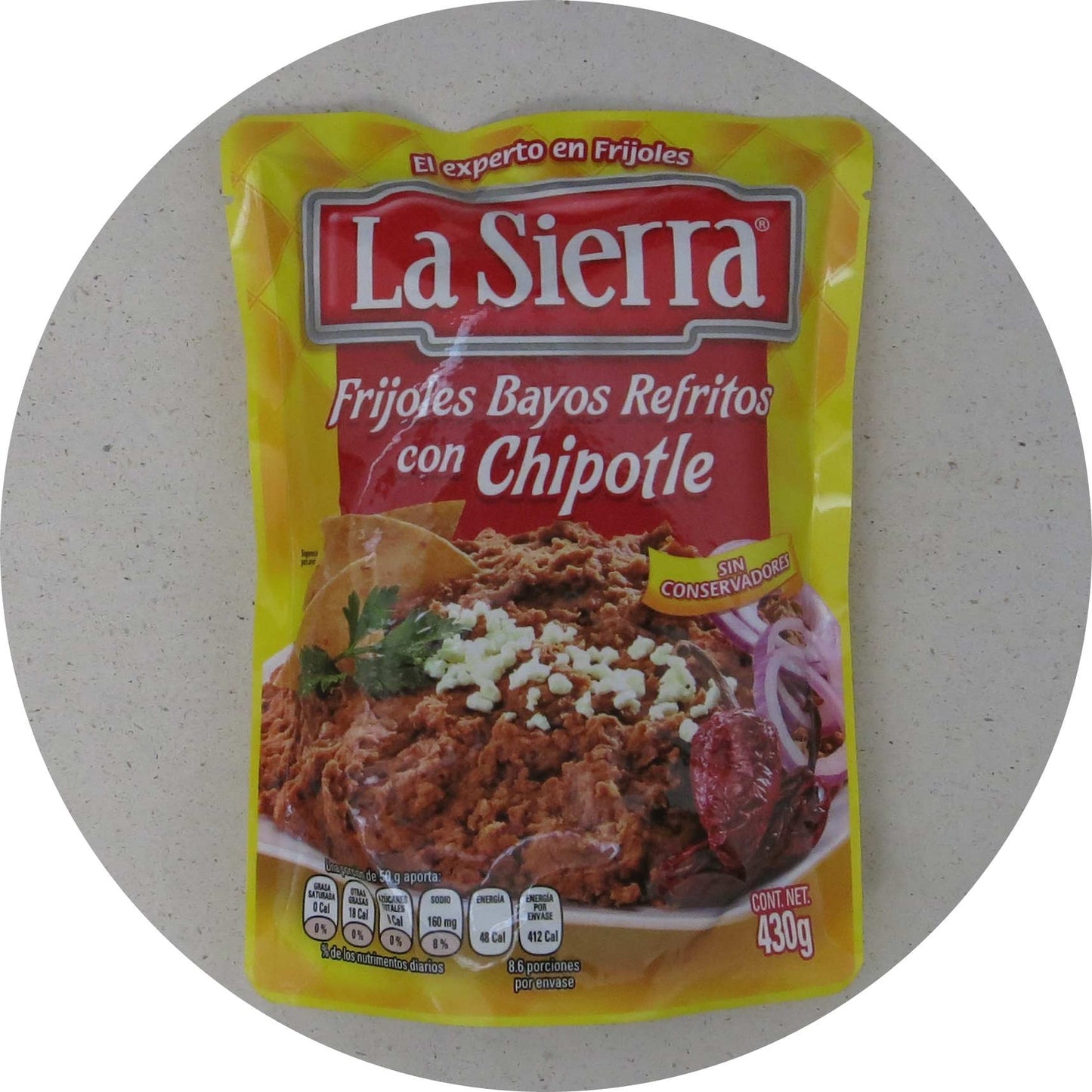 La Sierra Frijoles Bayos Refritos con Chipotle 430g