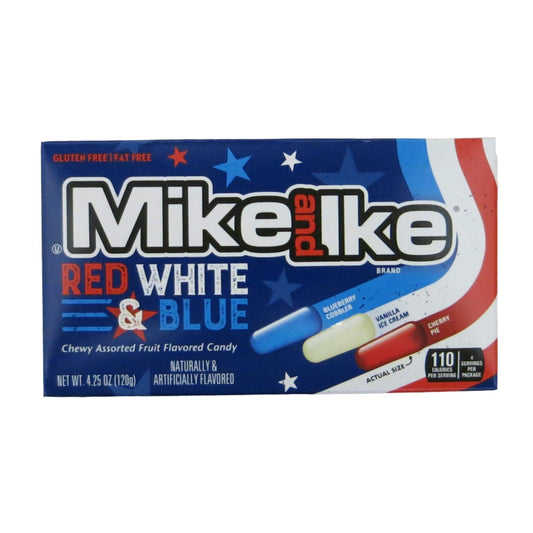 Mike and Ike Red, White and Blue 120g - Worldster Markt e.K.