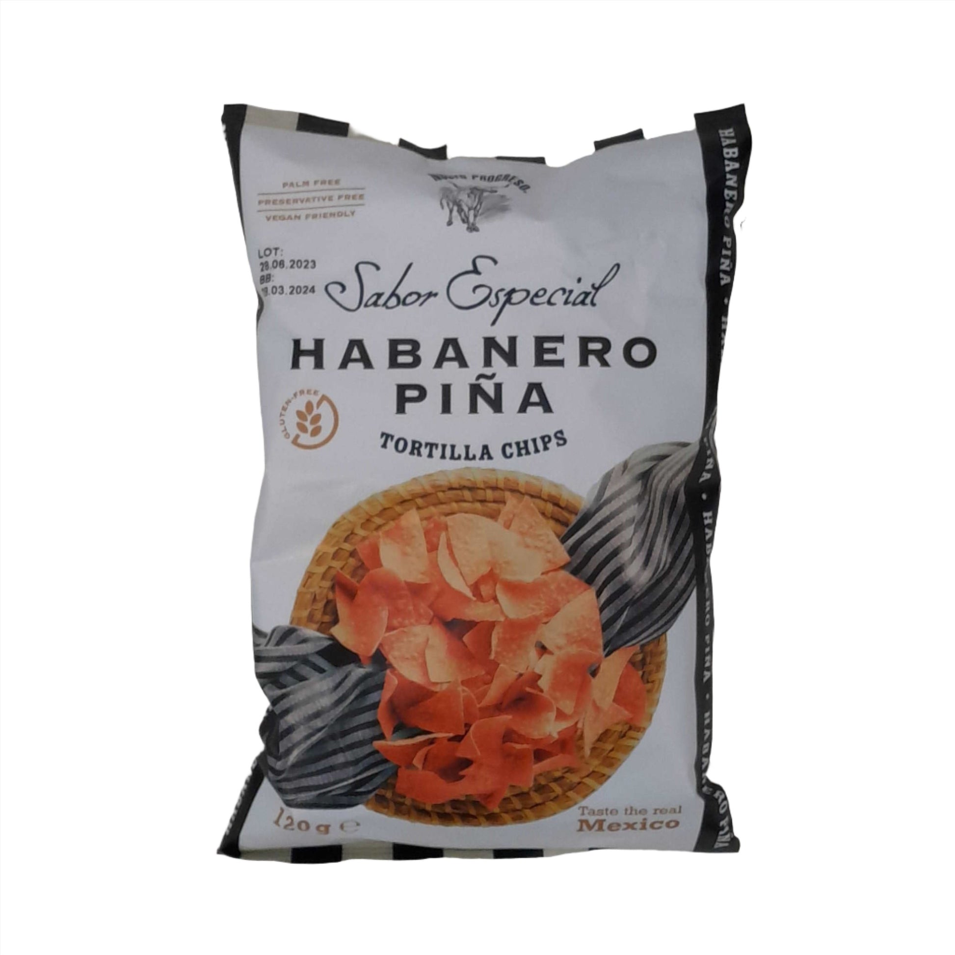 Nuevo Progreso Habanero Pina Tortilla Chips 120g - Worldster Markt e.K.