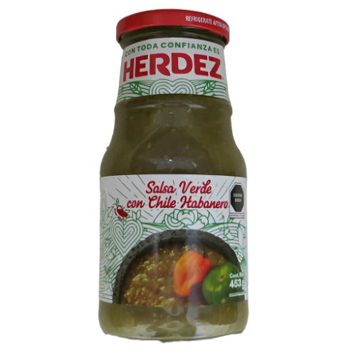 Herdez Salsa Verde con Chile Habanero 453g - Worldster Markt e.K.